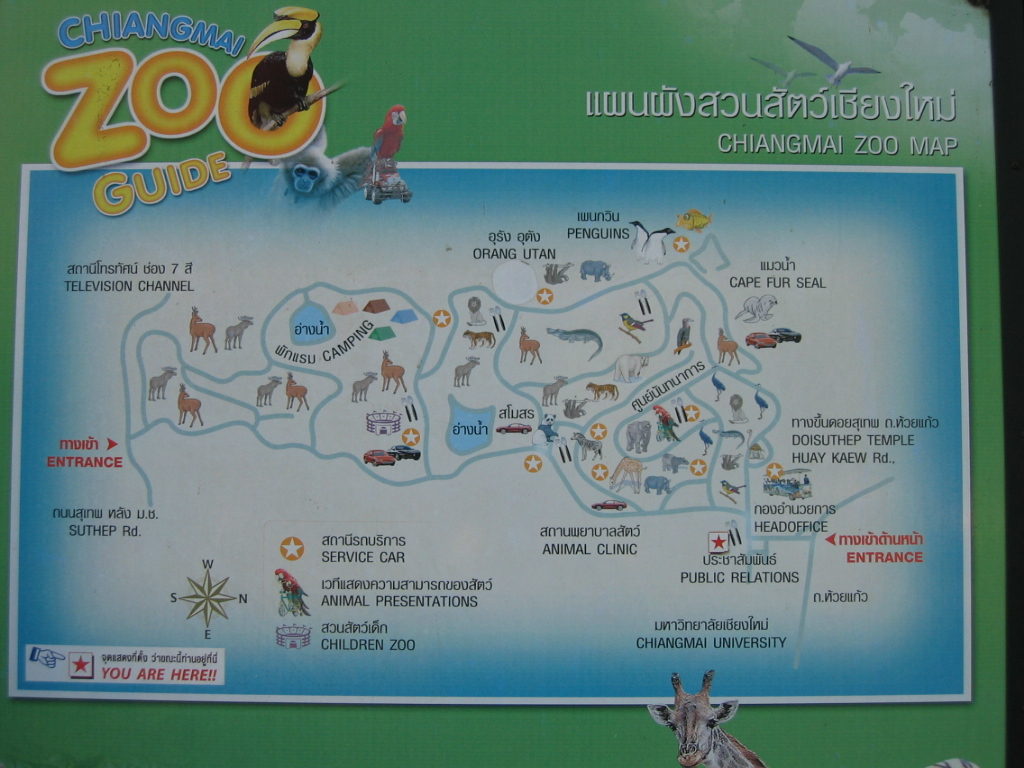 Chiang Mai Zoo Map