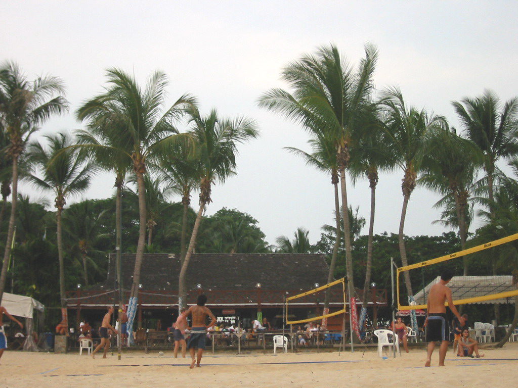 Sunset at Siliso Beach on Sentosa Island Singapore