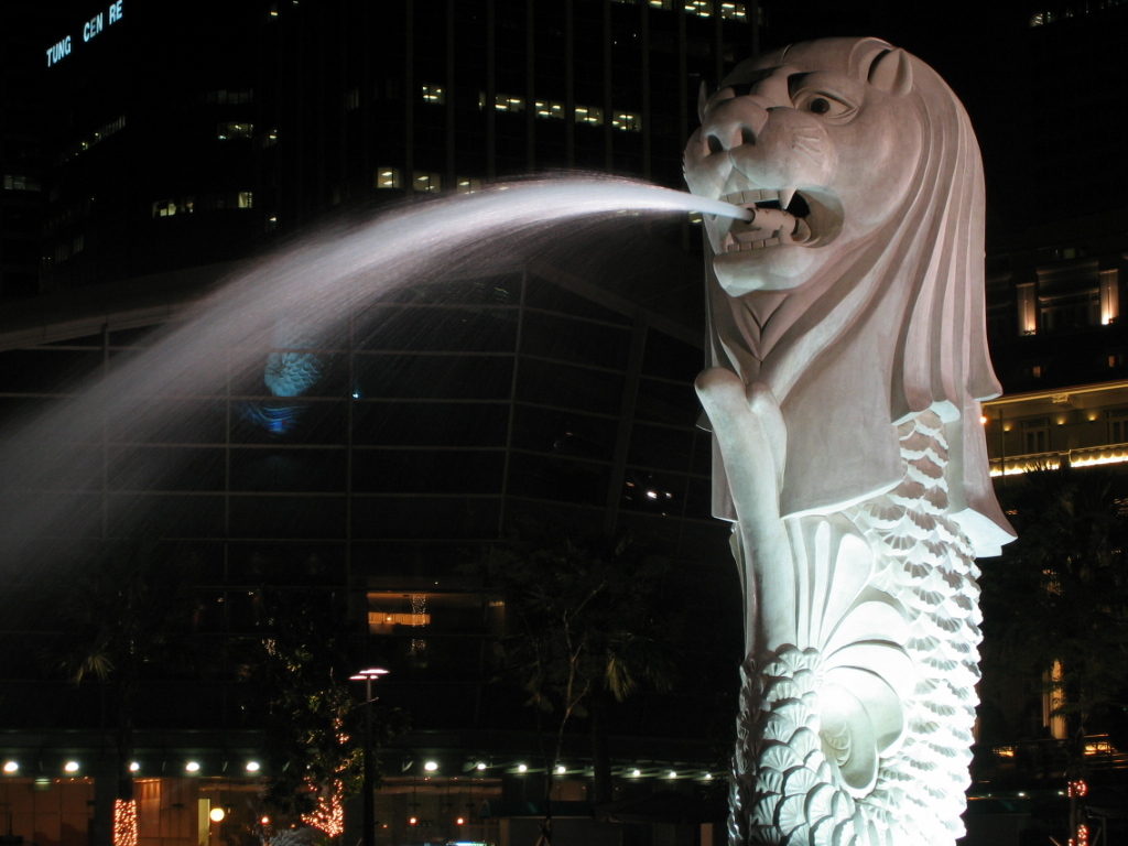 The Cultural Merlion at Merlion Park East Coast Singapore